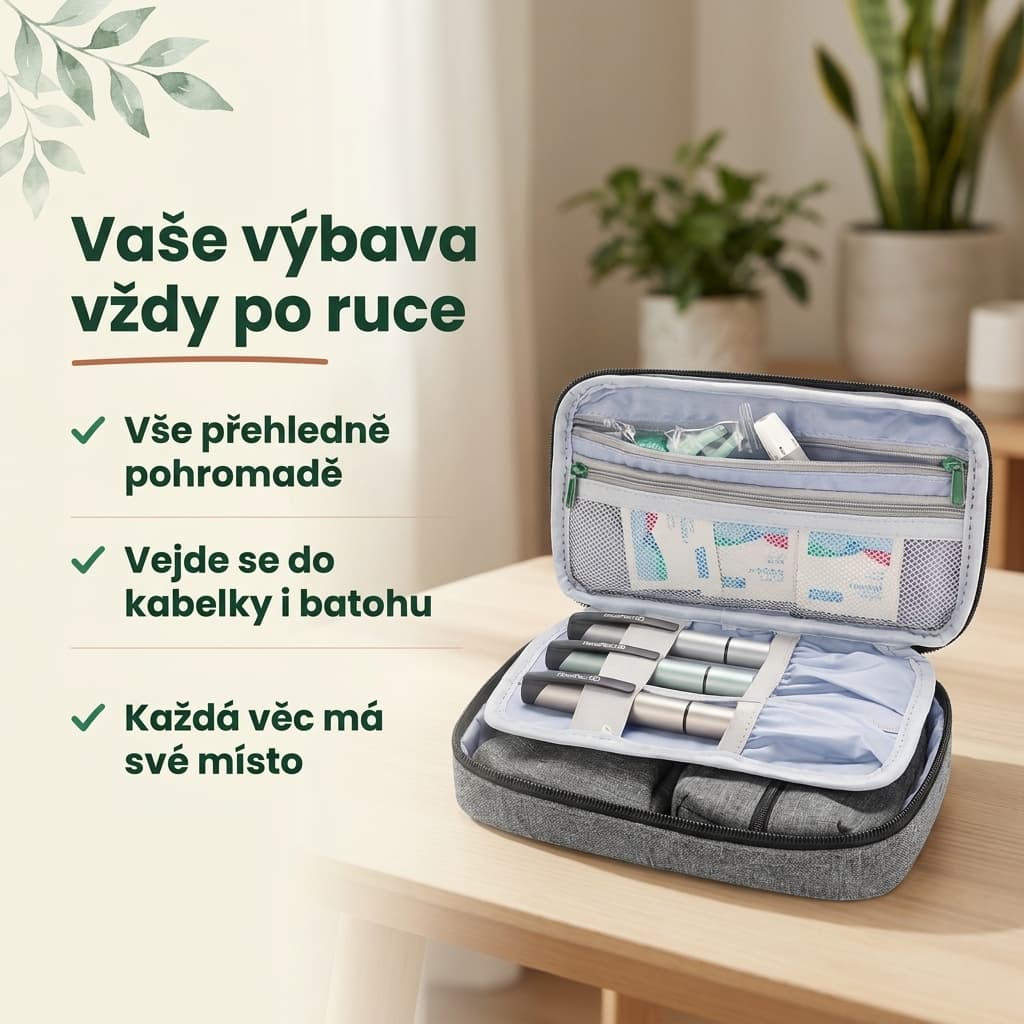 Pouzdro na diabetické pomůcky – vše přehledně pohromadě po ruce